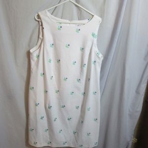 White Embroidered Summer Dress 20W